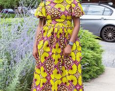 Mercy African dress // African dress / African print dress / | Etsy Ankara Maxi Dress, Dress African Print, Short African Dresses, African Wedding Dress, African Maxi Dresses, Dress African, African Print Dress, African Dresses, African Wedding