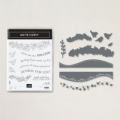 the crafter's workshop paper and die set includes mountains, trees, and clouds