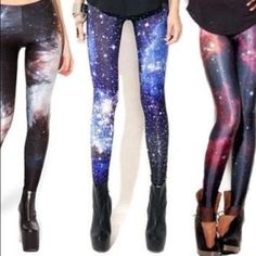 Lotus Leggings In Blue Starry Galaxy Print Size M Best Fits S/M Condition: Nwt Apt Oo 10049 Moon And Star Leggings, Blue Sequin Leggings, Golf Leggings, Astronomy Prints, Galaxy Print Leggings, Running Attire, Galaxy Leggings, Black Workout Leggings, Star Gazing