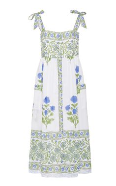 JULIET DUNN POPPY PRINTED COTTON DRESS. #julietdunn #cloth Bohemian Chic Fashion, Poppy Print, Linen Midi Dress, Printed Cotton Dress, Cocktail Evening Dresses, Classy Casual, Cotton Midi Dress, Floral Midi Dress, Chic Dress