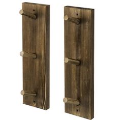 two wooden doors with handles on each side