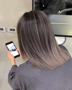 Longbob Hair, Black Hair Balayage, Light Hair Color, Short Hair Balayage