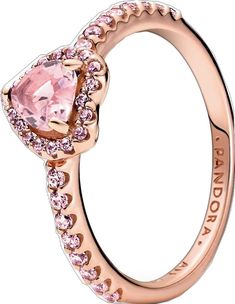 Luxury Rose Gold Heart Ring For Valentine's Day, Elegant Pink Heart Ring For Formal Occasions, Elegant Pink Gold Heart Promise Ring, Luxury Rose Gold Heart Cut Ring, Elegant Pink Gold Rings For Valentine's Day, Elegant Pink Gold Heart Ring, Elegant Pink Gold Heart Ring For Wedding, Elegant Pink Heart Ring With Halo Setting, Elegant Rose Gold Heart Ring For Formal Occasions