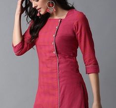 50 Latest Kurti Neck Design Ideas To Look Trendy (2022) Zip Neck Designs For Kurtis, Kurthi Models Latest Neck, Feeding Kurtis Design, Neck Design Ideas, Cotton Kurti Set, Kurti Neck Design