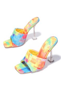 DESCRIPTION Available In Geo Sandal Heel Acrylic Pyramid Heel Quilted Detail *SIZE RUNS SMALL, RECOMMEND ONE SIZE UP Multicolor Sandals With Padded Heel For Party, Rainbow Open Toe Synthetic Heels, Multicolor Padded Heel Sandals For Party, Multicolor Synthetic Heels With Padded Heel, Multicolor Party Sandals With Padded Heel, Multicolor Synthetic Sandals With Padded Heel, Multicolor Synthetic Heels For Party, Colorful Synthetic Heels For Party, Colorful Synthetic Party Heels