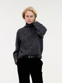 It is exceptionally soft and durable.We just want to reach out and touch this perpetually chic sweater.Designed for all wearing occasions and endless adventures. - Relaxed fit cozy wool sweater- Basic designe with turtle neck  - Ribbed hem and cuffs - We love the modern kind of cozy sweater- It fits loosely and easily- Super soft, no wardrobe is complete without this forever-polished knit Winter Workwear Textured Knit Turtleneck, Workwear Textured Knit Sweater With Funnel Neck, Textured Knit Funnel Neck Sweater For Work, Wool Turtleneck For Work, Wool Turtleneck For Workwear, Textured Knit Turtleneck Sweater For Work, High Neck Wool Sweater For Work, Textured Turtleneck Sweater For Work, High Neck Cashmere Sweater For Winter