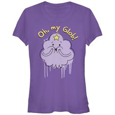 a purple t - shirt with an elephant on it that says oh my glob