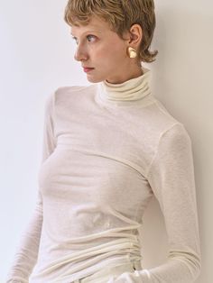 Composition : Acrylic / rayon / wool / span - 73, 6, 9, 2, 9, %Color : WHITECountry of Origin : Republic of Korea Wool Turtleneck, Turtleneck Top, Turtle Neck Top, Overalls, Turtle Neck, Composition, Top Outfits, Wool, The Originals