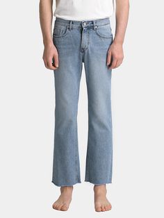 Composition : COTTON 100Country of Origin : KOREA Boot Cut Denim, Denim Pants, Light Blue, Composition, Mens Outfits, The Originals, Boots, Pants, Blue