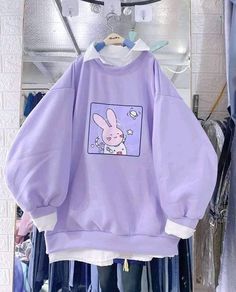 Comfy Oversized Hoodie, Aesthetic Outfits Purple, We Bare Bears Cute, Bola Jaring, Hoodies Outfit, Bears Cute, Clueless Outfits, Kawaii Fashion Outfits