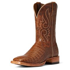 Designed in collaboration with the legendary Trevor Brazile, our Relentless collection combines his passion and expertise with our technology and innovation. This performance boot features beautiful caiman alligator belly alongside a durable DualPro�® sole that can stand up to frequent wear. Relentless Denton Western Boot | Men's Relentless Denton Western Boots in Natural Caiman Belly, Size: 11 EE / Wide by Ariat Caiman Alligator, Trevor Brazile, Caiman Boots, Western Fits, Ariat Boots, Roper Boots, Guy Stuff, Scorpio Facts, Mens Boots Fashion