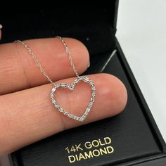 New 14k White Gold And Diamond Heart Shaped Pendant Necklace Pendant Can Be Separated From Chain. 0.10 Ctw. Diamonds Diamond Specification: G-H I1-2 Pendant Size: 15.5mm X 14.5mm Chain Length: 15.75" - 17.75" Comes With Original Gift Box. Heart Cut Diamond White Necklace With 17 Jewels, White Gold Heart Cut Diamond Necklace With 17 Jewels, 14k Gold Heart Pendant Diamond Necklace For Anniversary, White Heart-shaped Diamond Necklace For Formal Occasions, White Heart-shaped Diamond Necklace For Formal Events, Formal Heart-shaped Diamond White Diamond Necklace, Formal Diamond White Heart-shaped Diamond Necklace, White Heart Diamond Necklace For Formal Occasions, Formal Heart-shaped Diamond White Necklace