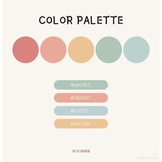 the color palette is shown in different colors