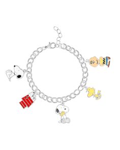 PRICES MAY VARY. Officially Licensed Peanuts Merchandise: Show your love for the Charles M. Schulz classic wearing a Peanuts bracelet with 5 distinct charms that include Woodstock, Charlie Brown, Snoopy hugging Woodstock, Snoopy sitting, and Snoopy atop his doghouse Colorful Snoopy Charms: Silver-tone fashion jewelry bracelet features colorful plating on the dangle charms for an eye-catching look Adjustable: 7-inch charm bracelets have a secure lobster claw closure with a 1-inch extender for adj Snoopy Party Favors, Snoopy Bracelet, Snoopy Merch, Snoopy Necklace, Snoopy Sitting, Snoopy Merchandise, Snoopy Things, Peanuts Merchandise, Peanuts Charm