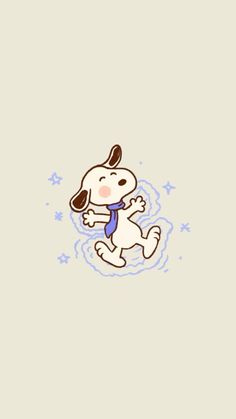 a cartoon dog with a blue tie running