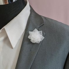 Organza Rose Lapel Pin / Men's Flower Lapel Pin/ Wedding | Etsy Flower Lapel, Wedding Boutonniere, Fabric Flower Brooch, Flower Lapel Pin, Lapel Pins Mens, Lapel Flower, Flower Girl Baskets, Kanzashi Flowers, Shape Wear