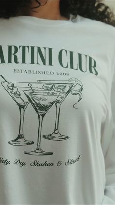 This shirt is a toast to good taste and great times. Irresistibly soft, our graphic tees give 100% cotton comfort. This tee is perfect for layering with its front graphic. Long Sleeve Graphic Tees, Join The Club, The Club, Martini, Bright White