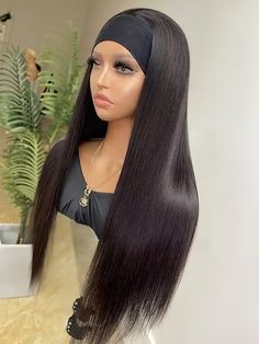 Hair Name: Headband Wig Hair Style: Straight Hair Length: 8-30 inch Wig Weight: 200-320g/Wig (Depending on Lengths and Density) Color: Natural Black Density: 180% Cap Size: Medium, about 22.5inches Quality: 100% Virgin Human Hair Last for One More Year Hairline Headband Shipment: DHL, FedEx, or UPS 5-7 business days. •Quick & Easy: guleless wig, Zero Skill is needed for Install •Soft & Smooth, Manageable & Comfortable •Easy to maintain and beginner-friendly •Soft & Smooth virgin hair that's Easy Straight Headband Wig, Style Straight Hair, Diy Hair Wig, Amber Hair, Headband Wig, Beautiful Wigs, Hair Laid, Colored Wigs, Hair Straight