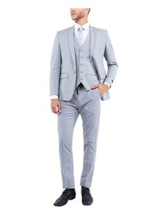 Experience unparalleled comfort and style with this innovative three-piece suit. Crafted from a premium stretch fabric, this suit allows for effortless movement while maintaining a sharp, tailored look.

Key Features:

Stretch Fabric: The advanced stretch fabric provides exceptional flexibility and comfort, ensuring you feel confident and at ease throughout the day.
Solid Color: The versatile solid color design is perfect for both formal and business occasions.
Three-Piece Set: Includes a jacket Modern Fitted Solid Suits, Slim Fit Professional Suiting Fabric Sets, Modern Solid Suits With Notch Lapel, Modern Fitted Sets For Workwear, Modern Solid Color Semi-formal Suits, Fitted Three-piece Suit In Suiting Fabric, Formal Elastane Notch Lapel Suits, Formal Elastane Suits With Notch Lapel, Fitted Elastane Suits With Notch Lapel