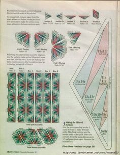 the instructions for how to make an origami kite with different shapes and sizes