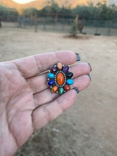 Vintage Multi Stone Pin Pendant. Beautiful colors In this cool Pin pendant. This beautiful piece has Amber and other natural stones. Size 1 1/4 by 1 inch signed and stamped sterling. Southwestern Multi-stone Pendant Jewelry, Southwestern Style Collectible Jewelry With Large Stone, Southwestern Style Large Stone Collectible Jewelry, Multicolor Cabochon Gemstones, Multicolor Cabochon Gemstones In Sterling Silver, Multicolor Cabochon Pendant Jewelry, Unique Multicolor Large Stone Jewelry, Unique Multicolor Jewelry With Large Stone, Southwestern Pendant Jewelry With Large Stone