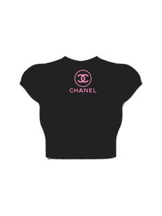 Coco Baby Tee in Black •50% Cotton •50% Polyester •Made in the USA •Machine Wash Cold •Hang Dry Only Baddie Crop Tops, Pink Crop Top Outfit, Chanel Crop Top, Chanel Tee, Drip Clothing, Coco Baby, Cute Online Clothing Stores, Chanel Top, Chanel Inspired