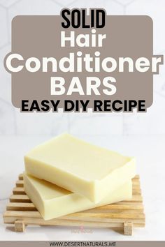 two bars of homemade hair conditioner bar sitting on top of each other