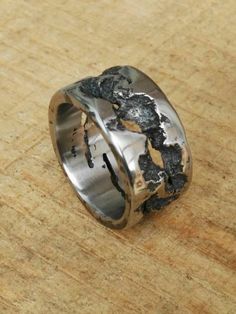 Bronze Wedding, Unique Mens Rings, Mens Stainless Steel Rings, Rustic Rings, Fashion Sketchbook, Bronze Ring, Textured Ring, Ring Collection, Resin Ring