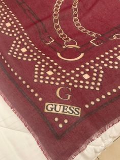 Beautiful XXL polyester scarf by Guess. Good condition. Measures cm 116x116 approximately. Hem with fringe. Burgundy color. Light Silk, Polyester Scarf, Vintage Silk Scarf, Christian Lacroix, Burgundy Color, Vintage Silk, Phone Number, Etsy Vintage, Scarf Wrap