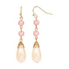 Raspberry & Champagne Teardrop Faux Pearl Linear Earrings Raspberry Champagne, 1928 Jewelry, Vintage Inspired Jewelry, Cameo Jewelry, Fantasy Jewelry, Fashion Jewelry Earrings, Online Earrings, Pearl Drop Earrings, Pearl Drop