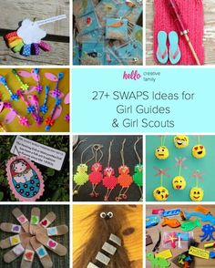 the collage shows different crafts for girls and boys