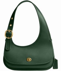 COACH The Coach Originals Cashin Carry Crescent Shoulder Bag | Dillard's Fashion Hacks Clothes, Shoulder Purse, Dillard's, Hunter Green, Coach Purses, Global Fashion, Tan Leather, Coach Bags, Purses And Handbags