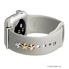 "Our bytten® star stud is inspired by the \"barn stars\" that date back to the 1700s and are signs of good luck. They are the perfect complement to a stack, a clasp or another stud! Be sure to check out our full stud collection. Our best-selling charms pop into the holes of your band to add the perfect touch of elegant sparkle and fun. PRODUCT DETAILS gold: 14K gold plated bronze rose gold: 14K rose gold plated bronze silver: white rhodium plated 925 sterling silver dimensions: 0.29\" w x 0.29\" Apple Watch Sport Bands, Apple Watch Bands Sports, Apple Band, Apple Watch Sport, Loop Bands, Style Sportif, Apple Watch Accessories, Sport Armband, Teenage Fashion