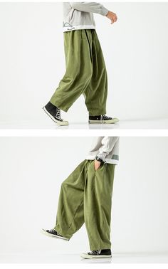 Product information: Color: yellow, green, black Elasticity: Micro elasticity Pants length: cropped pants Waist Type: Mid waist Size: M,L,XL,2XL,3XL,4XL,5XL Thickness: ordinary Fabric name: cotton blend Main fabric composition: Polyester Fiber (polyester) Applicable Gender: Male Pants type: loose type Size: Note: 1. Asian sizes are 1 to 2 sizes smaller than European and American people. Choose the larger size if your size between two sizes. Please allow 2-3cm differences due to manual measuremen Male Wide Leg Pants, Loosely Fitted Green Bottoms For Streetwear, Baggy Green Wide Leg Pants With Elastic Waistband, Green Bottoms With Loosely Fitted Hips For Streetwear, Green Wide Leg Pants For Streetwear, Green Baggy Wide-leg Cargo Pants, Green Baggy Parachute Pants For Fall, Green Baggy Wide Leg Parachute Pants, Green Baggy Wide-leg Parachute Pants