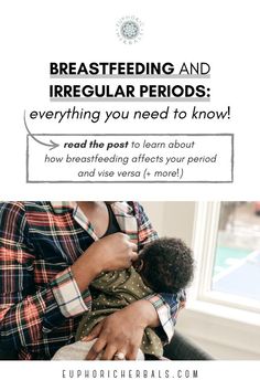 As a breastfeeding and postpartum mom, you may be wondering if breastfeeding can cause an irregular period and how your menstrual cycle affects your period, as well. In this post from Euphoric Herbals, you'll get your questions answered and have the info you need about how breastfeeding affects your hormones and periods, whether your period affects your breastfeeding or breast milk, when your period will come back postpartum, what you need to know about your postpartum period, Lochia, and more. Irregular Period, Postpartum Period, Irregular Menstrual Cycle, Irregular Periods