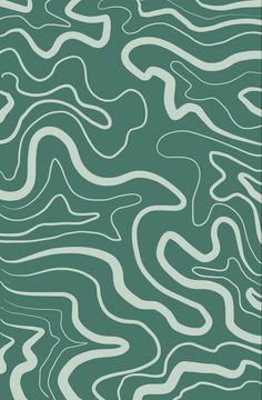 an abstract green and white pattern with wavy lines on the bottom half of the image