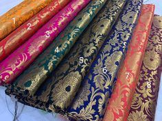 This is Pure Banarsi Brocade Fabric. This fabric can be used to make saree blouse lehenga and other wedding party wear apparels. You can also use this beautiful fabric material for several DIY projects like: * Designing Dress * Embellishing your favourite clothes * Lehenga, Skirts and Tunics decor * Curtains and Handbags * Pillow covers,cushion covers * Decorating footwear * Styling blouse * Festive wear,wedding and many more dresses * Accessories * styling bed sheets * Home decor like wall hanging, wall decor. *Craft Projects *Designing Projects * Festive celebrations and decorations *Occasional apparels *Evening and party Apparels *Home decor items *Apparel & Fashion *Scarves n Stoles *Headband, hats *Table cover, curtains *Designing stylish blouses Shipping 1. India Post Parcel Service Banarasi Brocade Fabric, Wedding Dress Material, Sari Lehenga, Blouse Lehenga, Banarasi Brocade, Wedding Party Wear, Color Turquesa, Party Kleidung, Sari Blouse