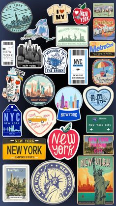 the new york stickers are all over the world, and there is no image on them