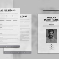 Clean CV Resume Resume Words, Cv Resume Template, Template Resume, Cv Resume, Modern Resume, Resume Template, Resume Templates, Graphic Design Inspiration, Design Ideas