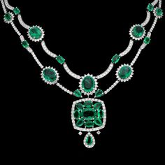 Natural Emerald Diamond Necklace, Solid 18k White Gold Natural Diamond Handmade Jewelry, Oval Cut Emerald Wedding Necklace For Women STONE DETAILS : ❋ Stone : Emerald & Diamond ❋ Stone Size : 4x6 MM - 8x10 MM Approx. (± 0.20 MM) ❋ Stone Shape : Oval Cut ❋ Stone Weight : 19.46  Cts. Approx. ❋ Stone Color : As Shown In Picture ❋ Stone Type : Natural ❋ Diamond Weight : 6.67 Cts. Approx. ❋ Diamond Shape : Round Cut ❋ Diamond Quality : FG-SI ❋ Diamond Type : Natural METAL DETAILS : ❋ Metal Purity : S Exquisite Jeweled Emerald Necklace For Anniversary, Luxury Emerald Bridal Necklace For Formal Occasions, Luxury Formal Emerald Bridal Necklace, Luxury Formal Bridal Emerald Necklace, Luxury Oval Emerald Necklace With Jewels, Exquisite Emerald Necklace For Anniversary, Luxury Emerald Bridal Necklace For Anniversary, Exquisite Oval Diamond Necklace Hallmarked, Formal Oval Necklace With 17 Jewels