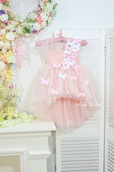 Pink Summer Fairy Dress For Wedding, Pink Fairy Dress For Summer Wedding, Cute Sleeveless Fairy Dress For Wedding, Pink Fairy Dress For Summer, Butterfly Embroidered Party Dresses, Pink Fairy Style Summer Dress, Fairy Style Sleeveless Wedding Dress, Sleeveless Fairy Style Wedding Dress, Cute Butterfly Dresses For Spring