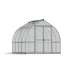 an image of a large white greenhouse