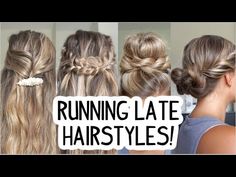 Hair For Running, Late Hairstyles, Running Hair, Formal Hairdos, Running Late Hairstyles, Hairstyle Bangs, Running Hairstyles