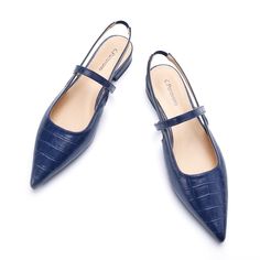 PRICES MAY VARY. 👡 Premium Lambskin: Our soft leather insole made with lambskin, combined with vegan leather, crocdile print on our ladies slingback and providing long-lasting comfort 👡 Slingbacks Flats: The modest 1-inch heel and provide stable support making these slingback shoes ideal for both casual and formal occasions 👡 Toe and Heel Protection: The branded rubber sole offers additional protection to the toe and heel areas, minimizing impact-related injuries. 👡 Size Slection:Please refer to the attached size chartdetails before placing your order to ensure the perfect fit 👡 C.Paravano has become a symbol of elegance and effortless glamour. Our goal always remains the same: to provide the perfect shoes that caters to all your needs Close Toed Sandals, Shoes To Wear With Dresses, Slingback Heels Outfit, Comfortable Office Shoes, Wedding Dress Sandals, Dressy Flats Shoes, 30s Style, Nyc Closet, Trendy Flats