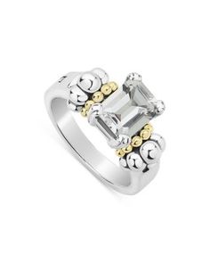 Lagos Sterling Silver & 18K Yellow Gold Glacier White Topaz Ring White Topaz Rings, Topaz Ring, White Topaz, Topaz, Jewelry Accessories, Silver Rings, Buy Online, In Store, Yellow Gold