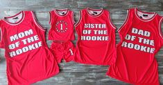 Do you need something incredible for your family of. Basketbal fans? About this cute family set? THIS listing is for 2 adult Jerseys + baby set (jersey+shorts) personalized. Sizes: 0/6MO, 6M, 12M, 18M, 24M,  2T, 3T, 4T, and 5T Adult: Xs, S, M, L, XL, For sized 2XL+$10, 3XL+ 9 +$10, 4 XL 15) Please at the checkout add what number you would like, what name personalized on the back and color design. For special colors/designs  contact me for details If you need any help, feel free to contact me.... Basketball Family, Mom Dad Baby, Special Colors, Personalized Basketball, Personalized Jersey, Custom Basketball, Dad Baby, Game Dresses, Kids Set