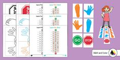 the worksheet is filled with different hand and finger symbols for children to learn