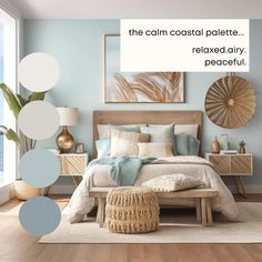 the calm coastal palette is relaxed and peaceful