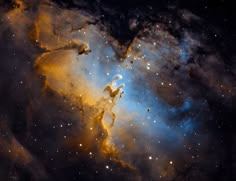 an image of the heart shaped cloud in space