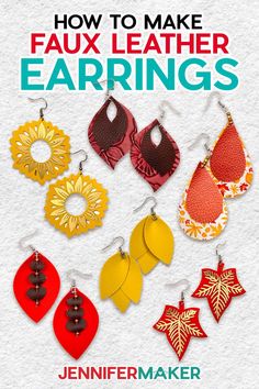 how to make faux leather earring's by jenny fermer maker book cover